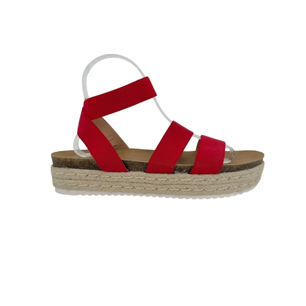 Yoki Chiara-10 Strappy Espadrille Flatform Sandals Womens size 10